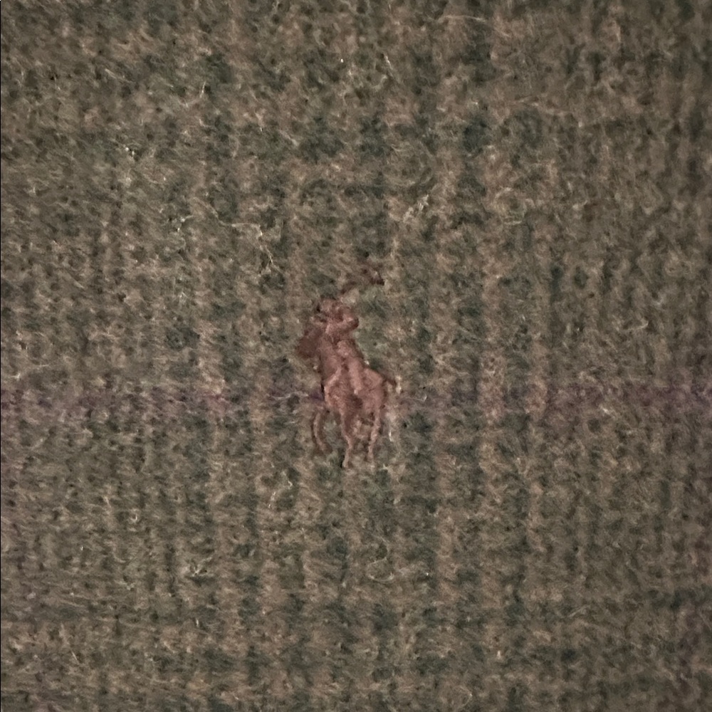Polo by Ralph Lauren Reversible Dark Green Plaid Scarf - Picture 2 of 9